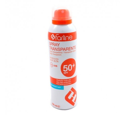 Farline spray transparente spf50+ (1 envase 200 ml)