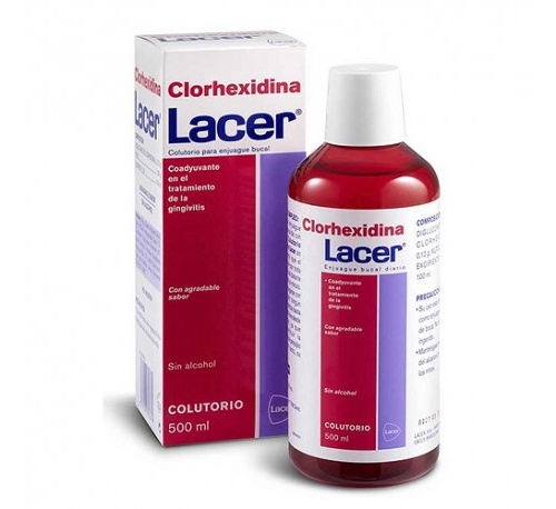 Lacer colutorio clorhexidina 0.2% (1 envase 500 ml)