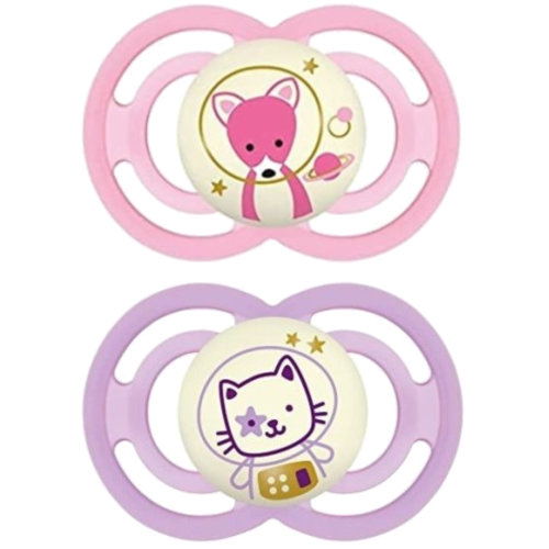 Chupete silicona fisiologico - mam perfect night (+ 6 meses 2 unidades)