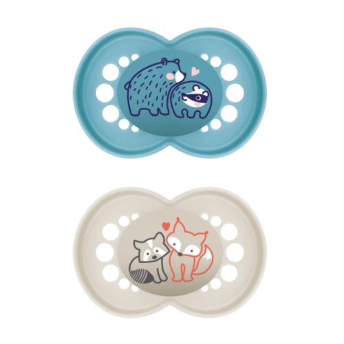 Chupete silicona - mam original pure (+6 meses 2 unidades color azul)