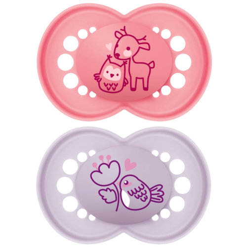 Chupete silicona - mam original pure (+6 meses 2 unidades color rosa)