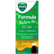 Formula natura tos niÃ±os  1 frasco 140 ml sabor miel y fresa
