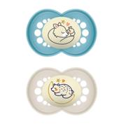 Chupete silicona - mam original pure night (+6 meses 2 unidades color neutro)