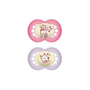 Chupete silicona - mam original pure night (+16 meses 2 unidades color rosa)