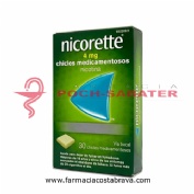 NICORETTE 4 mg CHICLES MEDICAMENTOSOS, 30 chicles