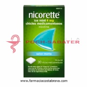 NICORETTE ICE MINT 4 mg CHICLES MEDICAMENTOSOS, 30 chicles