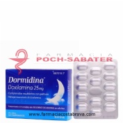 DORMIDINA DOXILAMINA 25 mg COMPRIMIDOS RECUBIERTOS CON PELICULA , 14 comprimidos