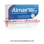 ALMAX 500 mg COMPRIMIDOS MASTICABLES,48 comprimidos