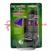 NICORETTE BUCOMIST 1 MG/PULSACION SOLUCION PARA PULVERIZACION BUCAL SABOR FRUTA MENTA, 1 dispensador