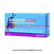 GAVISCON FORTE COMPRIMIDOS MASTICABLES,24 comprimidos