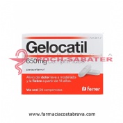 GELOCATIL 650 mg COMPRIMIDOS, 20 comprimidos