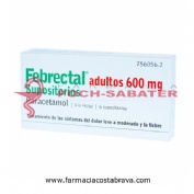 FEBRECTAL ADULTOS 600 MG SUPOSITORIOS , 6 supositorios
