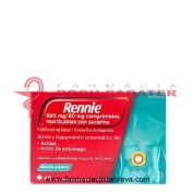 RENNIE  680 MG/80 MG COMPRIMIDOS MASTICABLES CON SACARINA , 48 comprimidos