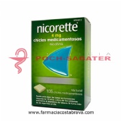 NICORETTE 4 mg CHICLES MEDICAMENTOSOS, 105 chicles