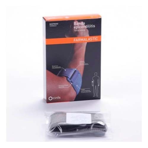 Codera banda epicondilitis farmalastic neopreno tech 1 unidad talla unica color gris - farmalastic n