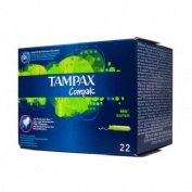 Tampax compak tampon 100%algodon (22 unidades super)